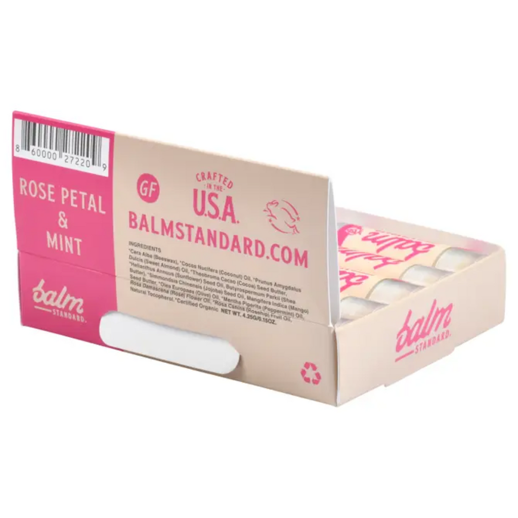 Rose Petal + Mint | Best Organic Lip Balm – Balm Standard